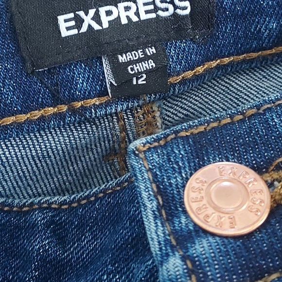 Express Women's High Rise Barrel Leg Denim Jeans Size 12 NEW NWT - Picture 10 of 14